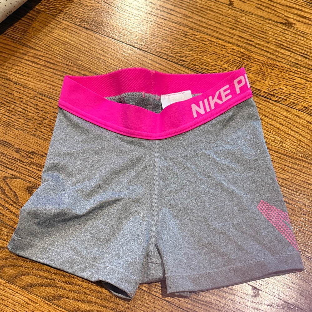 Nike Women's Athletic Shorts in Gray and Pink